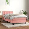 VidaXL Divan Bed with Mattress Pink 90x190 Cm Velvet - Model 3141520