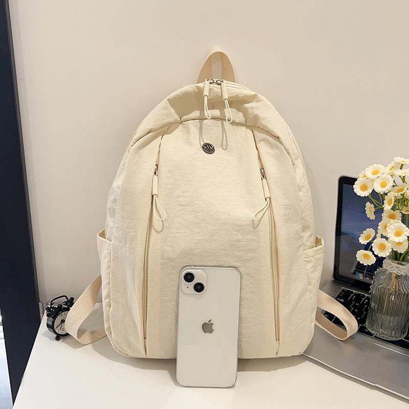 Schoolbag anti-splashing nylon cloth versatile backpack women's large capacity lightweight women's bag simple travel women's backpack
