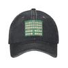 Mahjong Tile Pattern Baseball Caps Washed Denim Hats Adjustable Casquette Sports Baseball Cowboy Hat for Unisex Women
