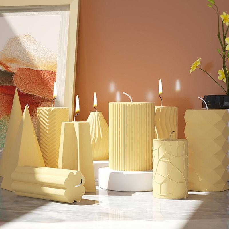 Cylinder Candle Silicone Mold for Candle Making,Aromatherapys Candle Resin Mould Cone Epoxy Resin Casting Mold for Soap