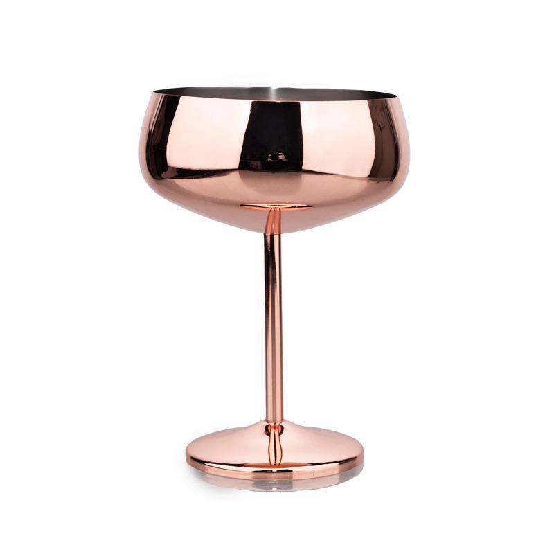 Sklenice na víno a koktejly z nerezové oceli 304 s nožkou