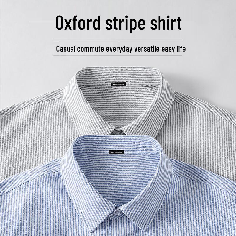 Mark Fairwhale Men's Striped Oxford Long-Sleeve Shirt