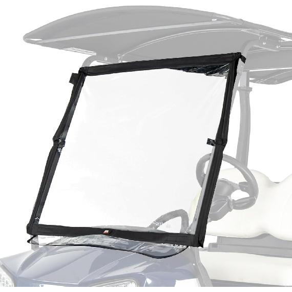 KEMIMOTO Foldable Golf Cart Windshield Compatible with Club Car DS, Tempo, Precedent, Portable Lightweight PVC Golf Cart Windshield