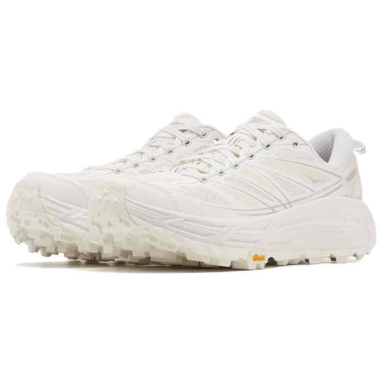 HOKA One One Mafate Speed 2 Comfortable Versatile Shock Absorbing Durable Low Top Casual Shoes Men Sneaker White 1126851-WLR