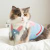 Cat Clothes Spring Thin Plaid Pocket Denim Strap Skirt Blue Cat Kitten Hairless Cat Dog Pet Clothes