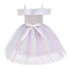 Starry Sky Sequined One-Shoulder Tutu Dress for Girls - European and American Summer Princess Style