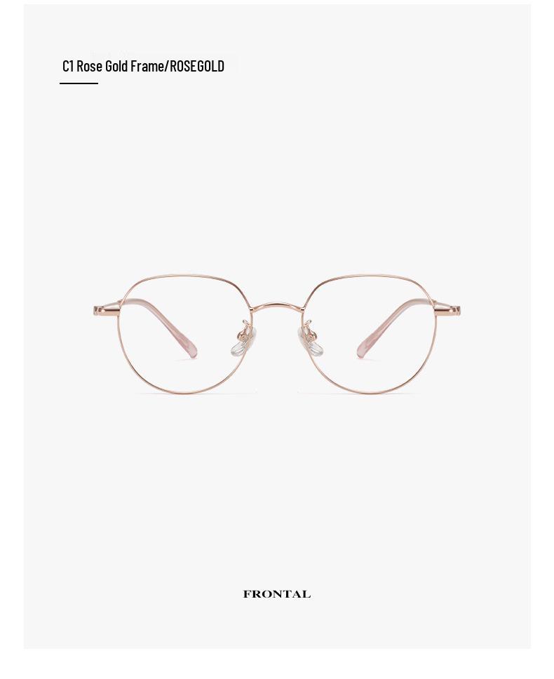 Pure Titanium Eyeglass Frame: Lightweight, Comfortable Unisex 49 Polygon Small Frame Eyewear for Women & Men - Simple & Versatile Design (Model 98702)