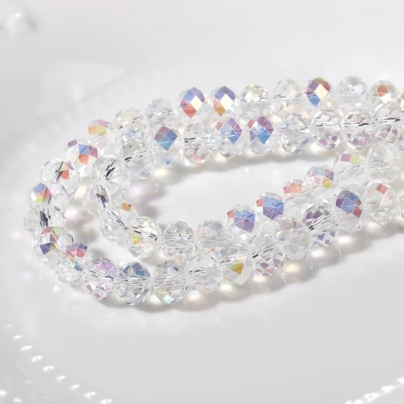 4-8mm Faceted Glass Crystal Beads for Handmade DIY Bracelets and Jewelry