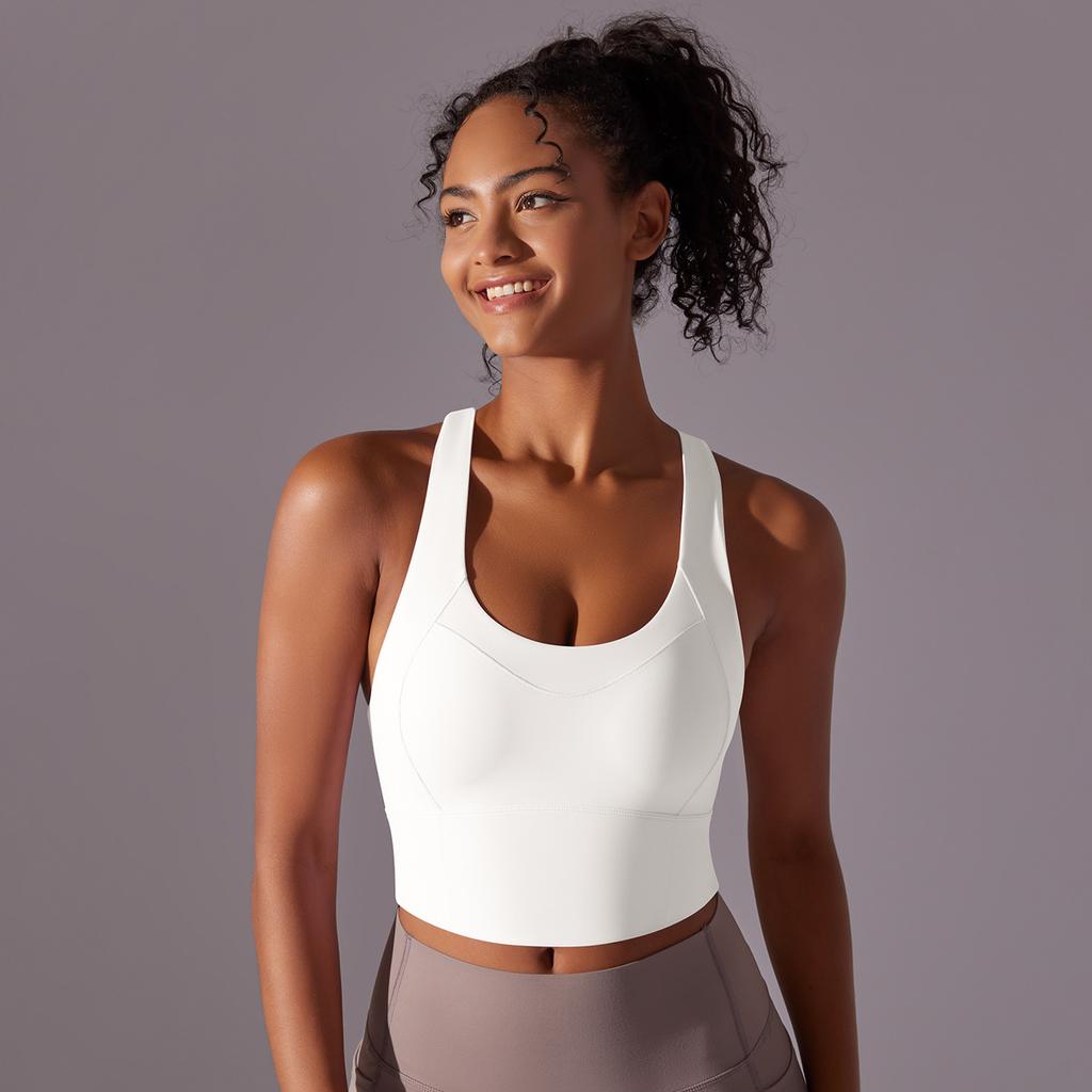 Naked Sports Bra Gathers Sexy Seamless One-piece Cup, Beautiful Back Yoga Bra, Running And Fitness Vest For Women
