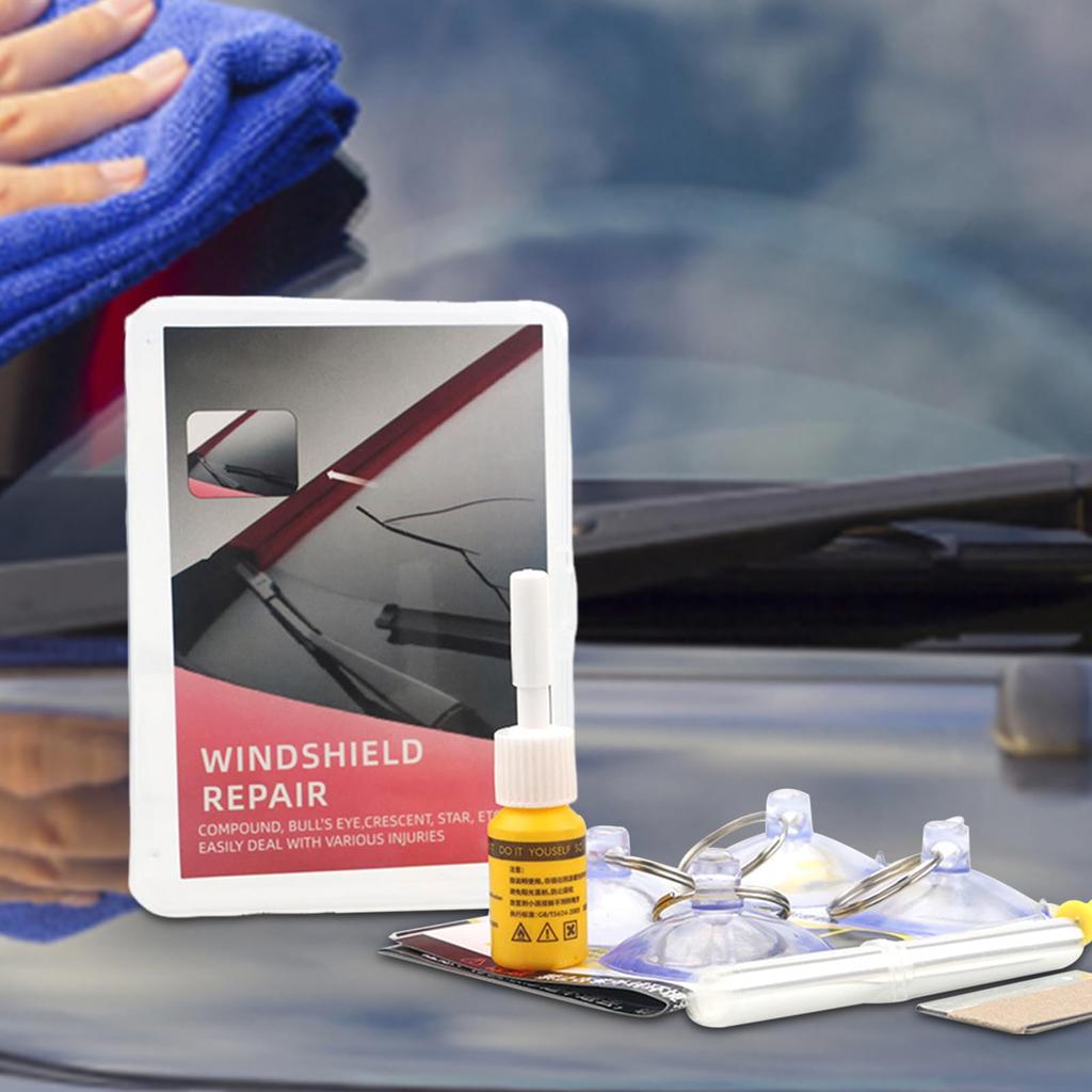Window Crack Repair Kit, Windshield Crack Repair Kit, Windshield Crack Repair Fluid - Glasses
