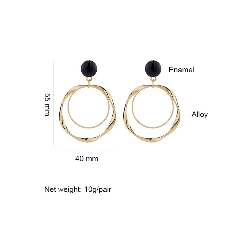 Fashion Statement Metal Clip on Earrings Trendy Geometric circular Non Pierced Earrings for Women Modern Female Jewelry