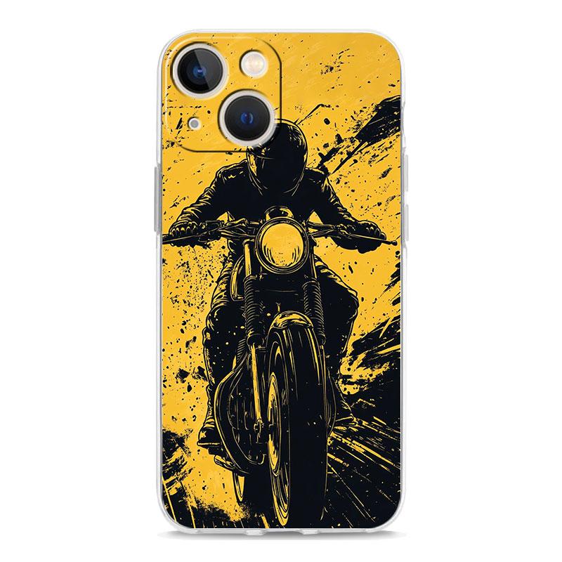 Phone Case For iPhone 17 Air Cases iPhone 16 15 12 13 14 Pro Max SE 7 8 Plus iPhone11 Clear Soft Cover Cool Motorcycle