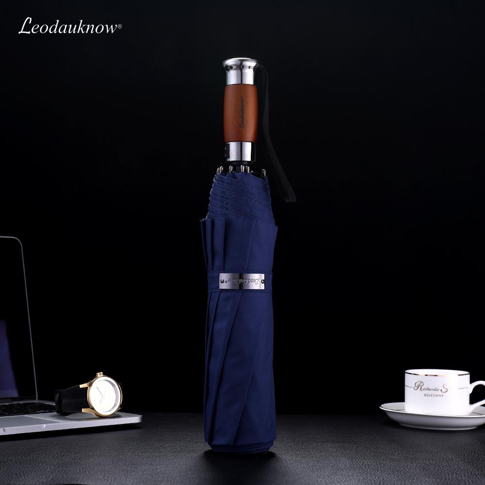 

Genuine Brand Large Folding Umbrella Rain 1.2 Meters Business Men Automatic Umbrellas Windproof Male Parasol Dark Blue And Black
