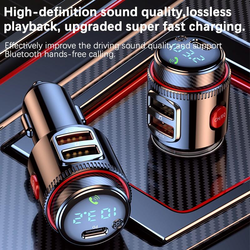 Bluetooth-Player fürs Auto PD30W + QC3.0-Autotelefonladegerät Bluetooth-MP3-Musikplayer fürs Auto Freisprecheinrichtung fürs Auto FM-Transmitter fürs Auto