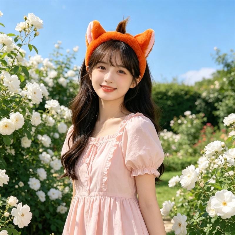 Lovely Plush Donkey Horse Ear Hairband Elastic Headpiece For Cosplay Party and Daily Wear Pet Matching Outfit Enhancer