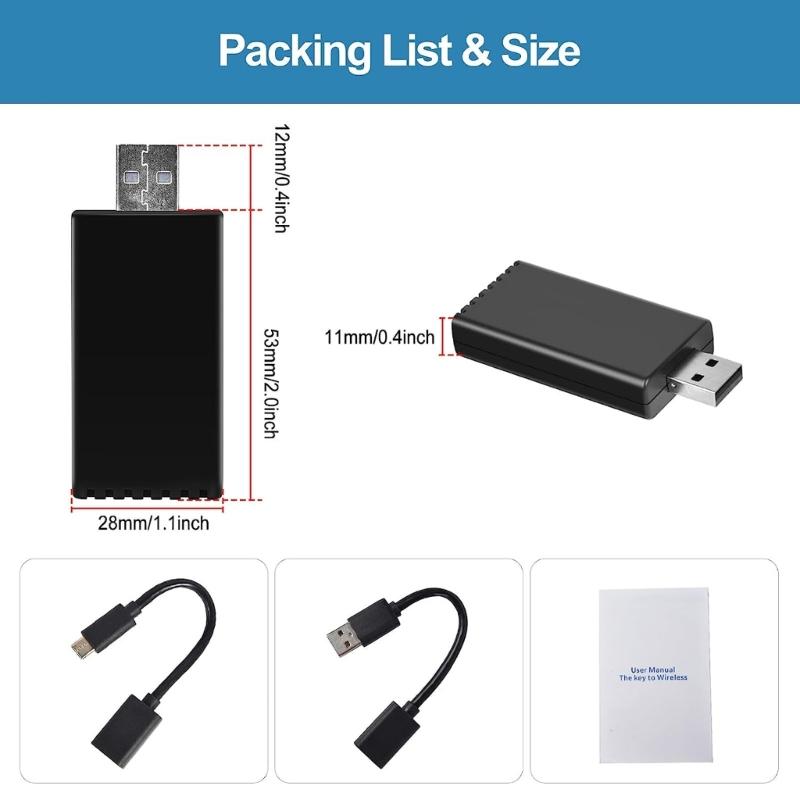 Plug & Play High-Definitions-Kabel für kabellosen Auto-Play-Spiegeladapter, Mirroring-Dongle-Konverter für Auto-Bildschirm, universell