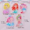 10 Stück Glänzende bunte Cartoon Meerjungfrau Prinzessin Mädchen Harz Scrapbooking DIY Schmuck Haarspange Haargummi Dekoration Bastelbedarf