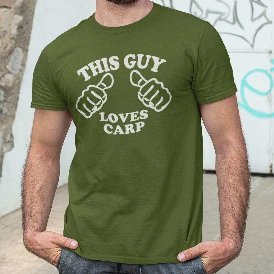 This Guy Loves Carp T-Shirt (dad husband son christmas gift funny fishing xmas) Unisex T-Shirt M