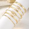 Selling Gold-Plated And Silver Plated Retro Open Layered Bracelet For Women, Fashionable Mix And Match Simple Bracelet