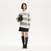 VEROMODA 2025 Spring Round Neck Color Block Stripe Knitted Sweater