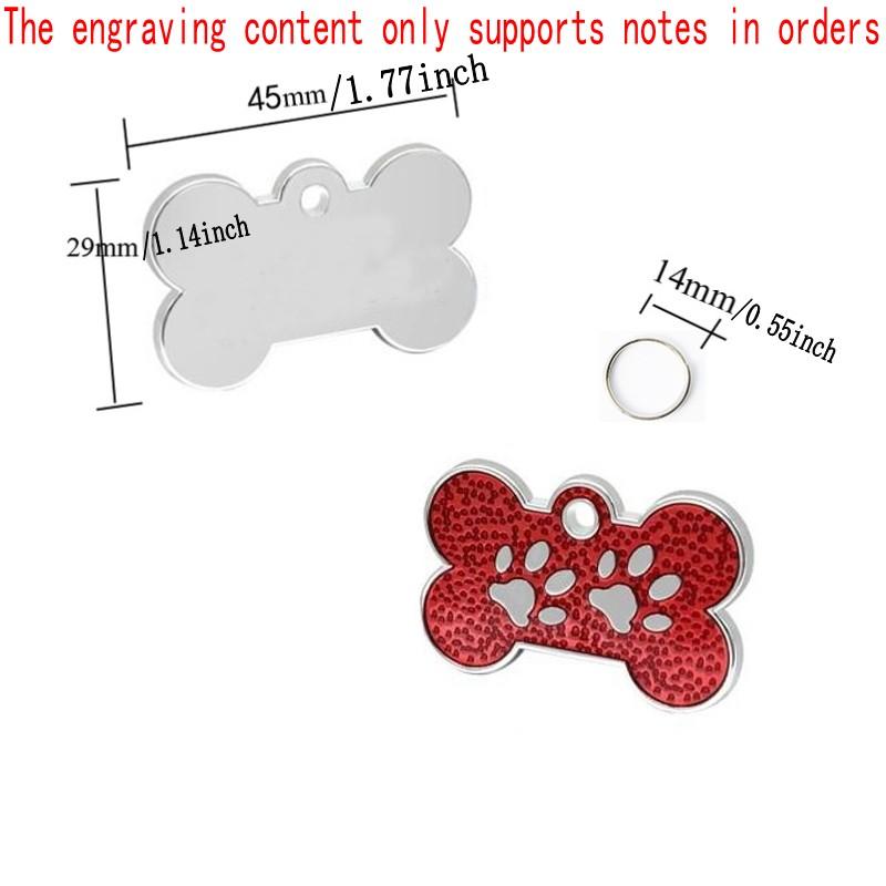 Hundemarke Personalisierte Haustier Katze Welpe ID-Marken Kostenlos Graviert Kundenspezifische Hundehalsband Halskette Verlustsichere Namens-Adressanhänger Knochenanhänger