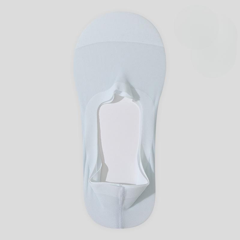 Women's Summer Ultra Thin Cotton Bottom Ice Screen Eye Breathable Invisible Non Drop with Shallow Mouth Silicone Non Slip Boat Socks