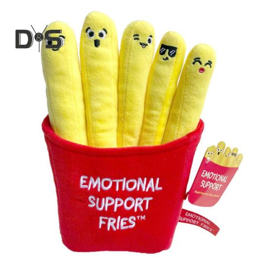 

Мягкая игрушка в виде картофеля фри, плюшевая кукла в виде картофеля фри, сумка-контейнер со съемной мягкой игрушкой в форме картофеля фри, подарок для детей, домашних животных красный/жёлтый