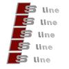 Metal Car key sticker Hub 3D sticker S Line Badge Emblem For Audi TT Q3 Q5 Q7 Q8 B5 B6 B7 B8 B9 Q7 8P 8V 8L A3 A4 A5 A6 A7 A8 8L
