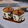 Ceramic Jar Cookie Candy Food Storage Container Tea Canister for Coffee Beans Snack