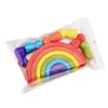 Holzbausteine Regenbogenförmiger Halbbogen Bunte Minion-Spielzeuge für frühkindliche Bildung Farberkennung Souptoys