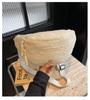 Lambswool Plush Crossbody Bag: 2024 Winter Versatile Small Chest Bag for Women In Solid Colors
