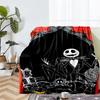 The Nightmare Before Christmas Theme Printed Blanket - Perfect for Couch, Bed, Travel & Outdoor Use | Machine Washable, Cozy & Durable.