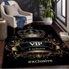 Exclusive Gold Crown Area Mat - Washable Rug for Living Room Bedroom Kitchen, Elegant Indoor Floor Decor