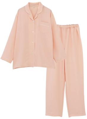 Kaituck Family Damen Relaxed Pyjama, Loungewear, Weicher Koreanischer Stil, Gedämpfte Farbe, Offene Vorderseite, Lange Ärmel, Frühling/Herbst (M, Lachs)