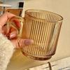 Trendy Striped Amber Glass Mug