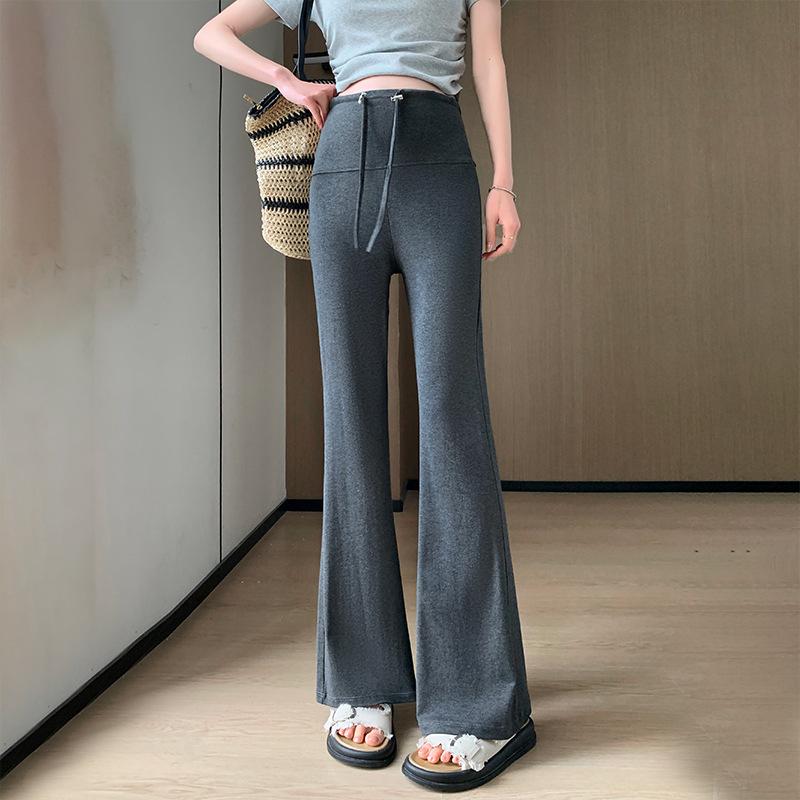 2025 Summer Maternity Bell Bottoms - Drawstring Casual Loose-Fit Pants XL