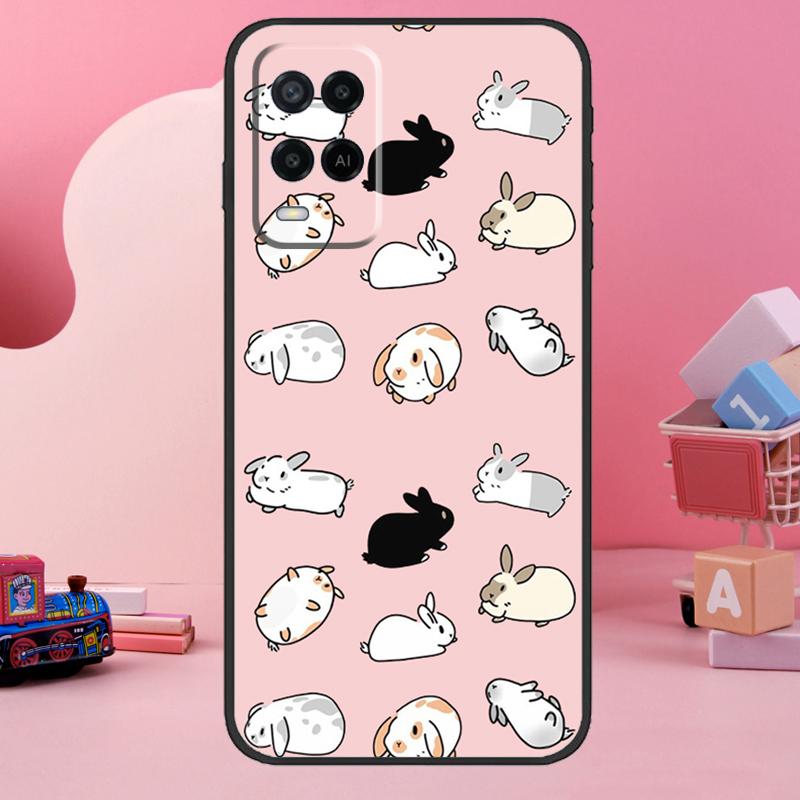 Rabbits Bunnies Case For OPPO A96 A76 A16 A54 A74 A54s A57s A53 A31 A5 A9 A52 A72 A15 A17 A57 A77 Fundas