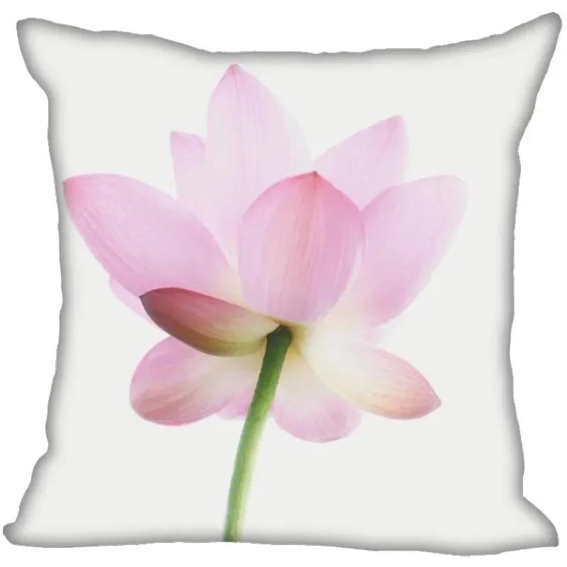 Luxury Home Decor Pillowcase Lotus Painting Art Pillowcase Living Room Sofa Cushion Cover