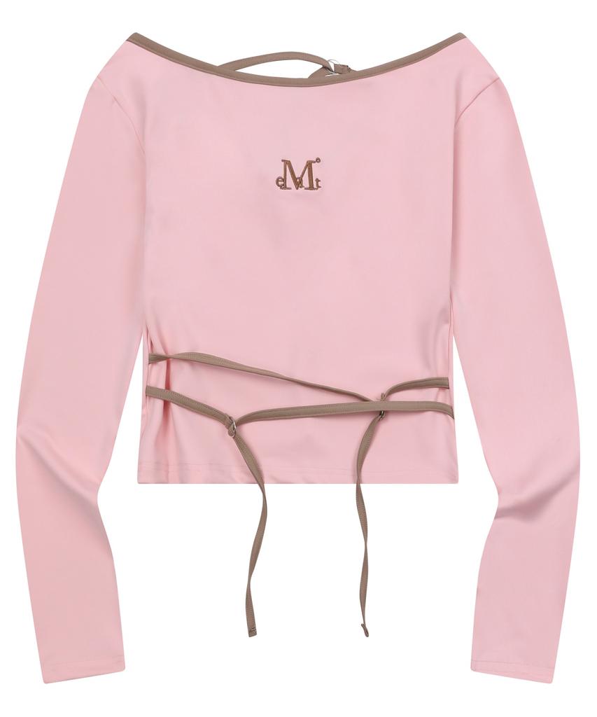 MUCENT Enver Setup Strap Asymmetrical Long Sleeve Tee (2 Colors)