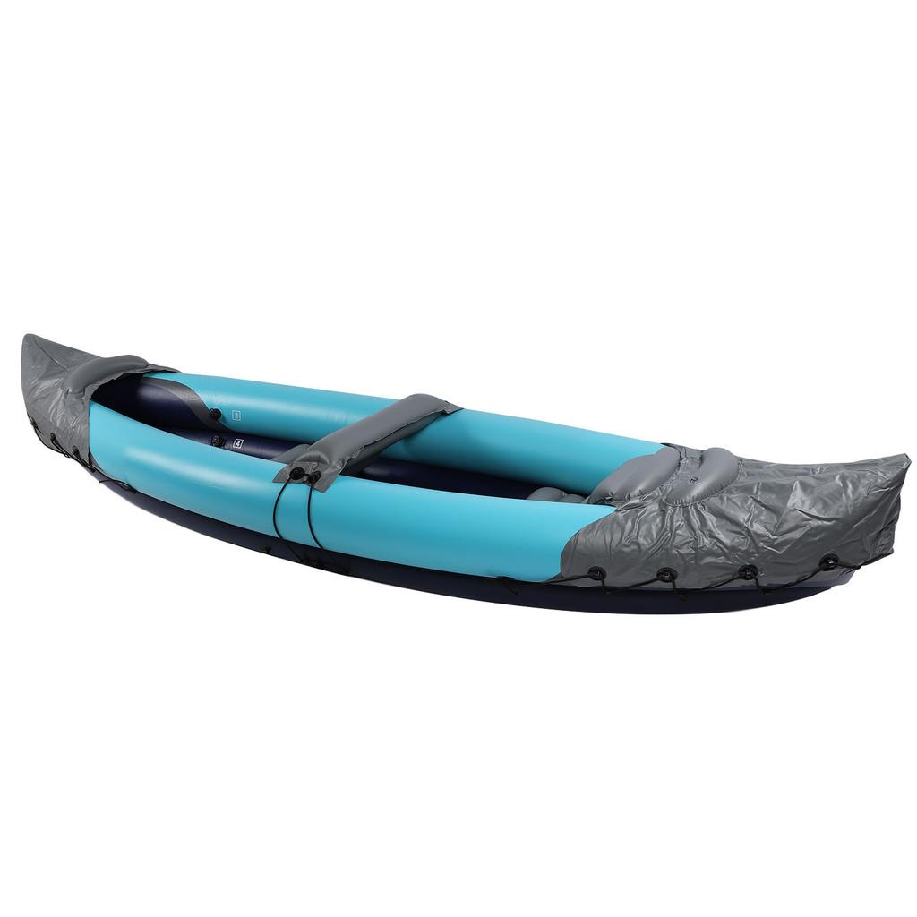 Kayak Plegable para 2 Personas Portátil Protección Solar PVC Grueso Canoa Inflable para Pesca