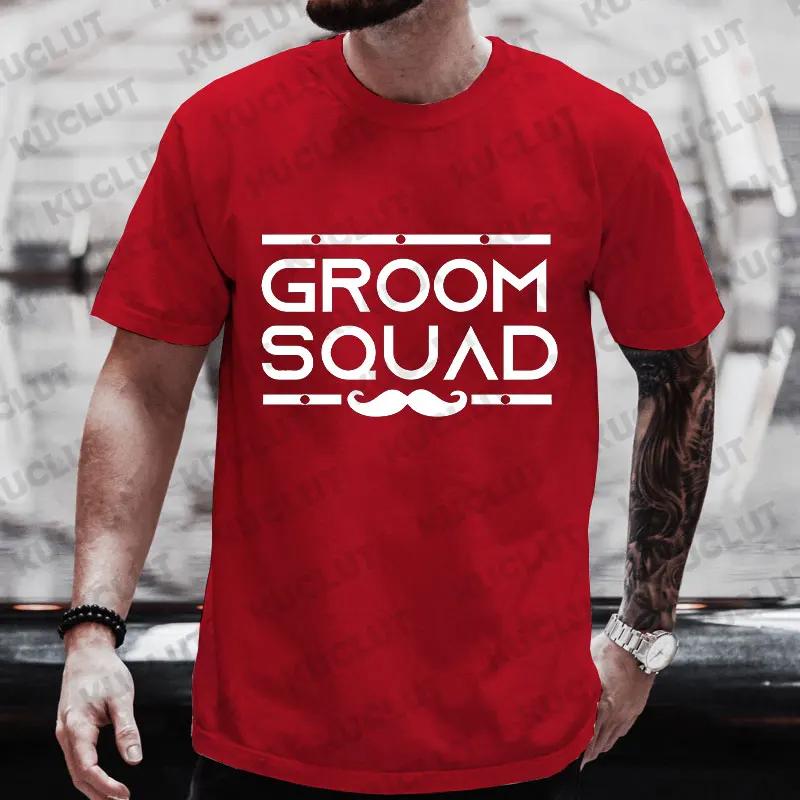 Team Future Groom Squad T-Shirt Friends Bachelor Stag Party Tshirt Groomsman Blouses Male Wedding Engagement Party Tees EVG Tops