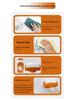Orange Wall Large Roller White Water-Based Latex Paint - Low-Odor Interior Repair Paint