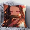 1Pc Nezuko Animation Demo Slayer Blade Pillow Case Square Pillow Bedroom Sofa Leisure Comfortcarlivingroom Home Decoration 40X40