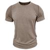 Mens American Style Solid Color Crew Neck Short Sleeve Casual T Shirt