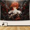 Dark Angel Tapestry RedHaired Fantasy Girl Wall Art Gothic Celestial Decor for Bedroom Gaming Room 40x60 Inches
