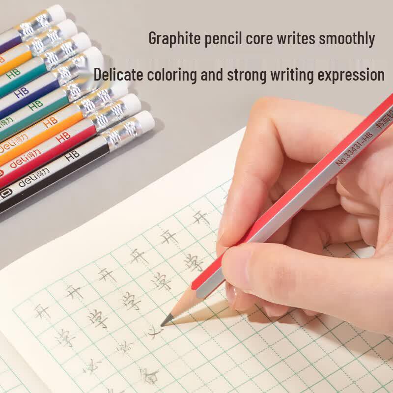 Deli HB Pencils with Eraser, 10-Pack