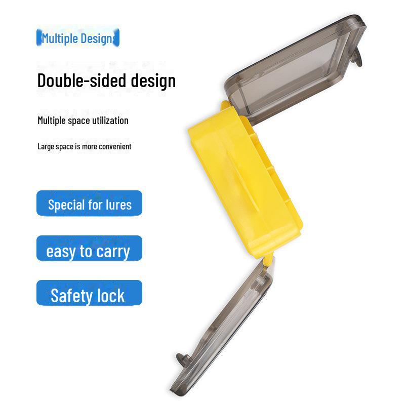 Double-sided Lure Box for Storing Small Accessories, Fake Bait, and Fishing Tools. Perfect for Outdoor Use.