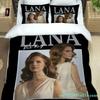 3D Lana Del Rey Bedwäsche-Sets Exquisites Bettwaren-Set Bettbezug Bettdecke Set Bettwäsche-Set Luxuriöses Geburtstagsgeschenk