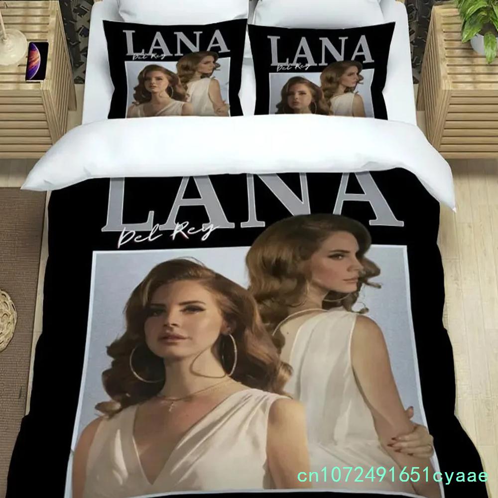 3D Lana Del Rey Bedwäsche-Sets Exquisites Bettwaren-Set Bettbezug Bettdecke Set Bettwäsche-Set Luxuriöses Geburtstagsgeschenk