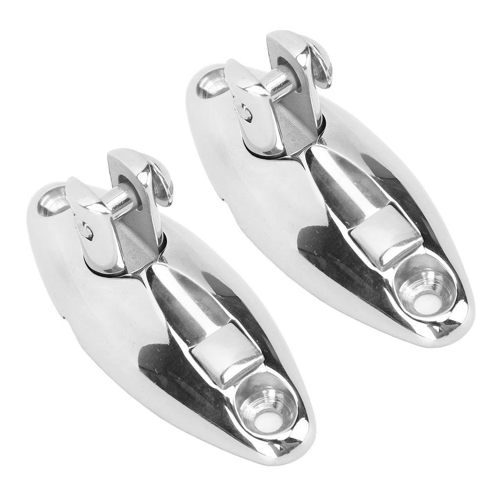2PCS Top Deck Hinge Swivel Mount 316 Stainless Steel 90 Degrees  Boat Top Fitting Hardware for Yachts Speedboats